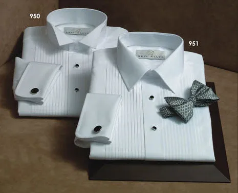 100% Cotton Wing Collar Tuxedo Shirt - French Cuffs