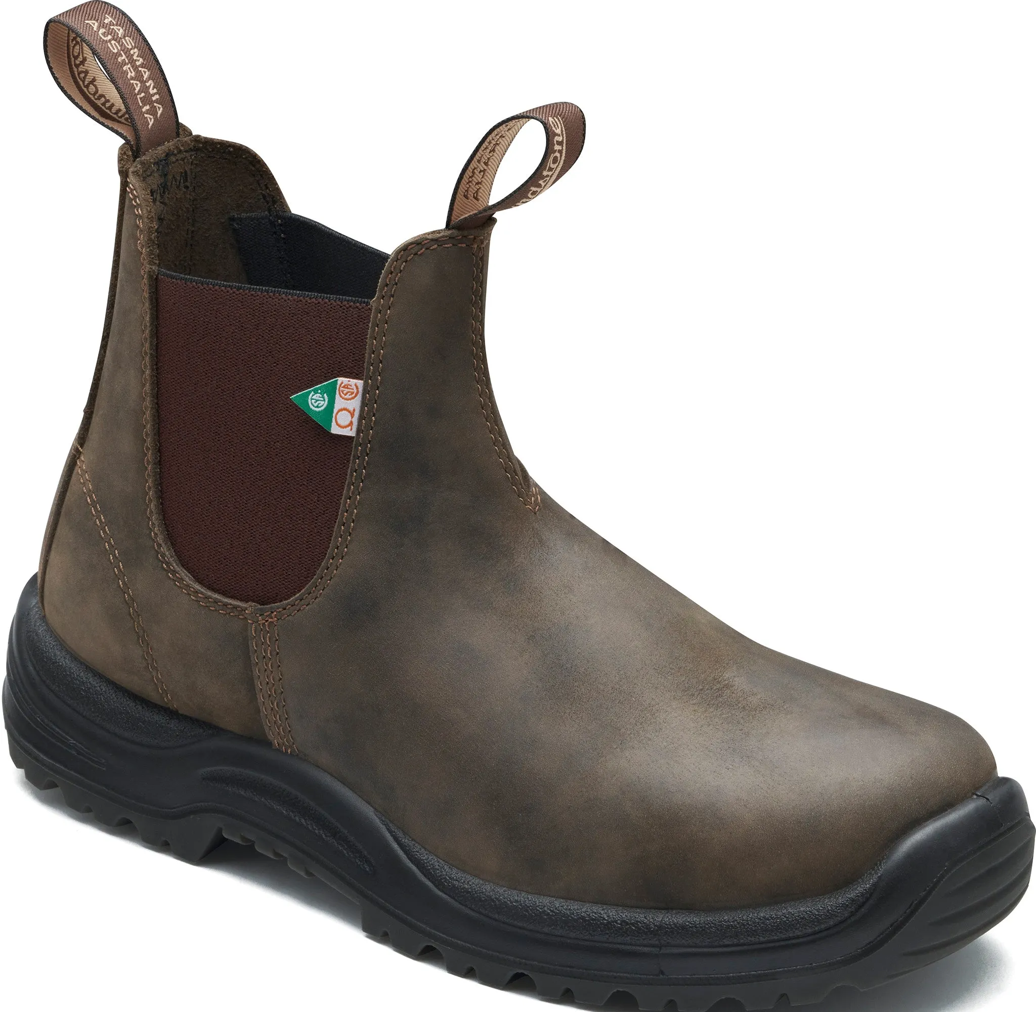 180 - Work & Safety Waxy Rustic Brown Boots - Unisex|-|180 - Bottes Travail et Sécurité brun rustique cireux - Unisexe