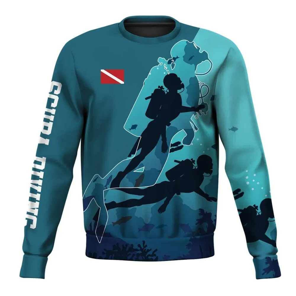 3D Print Unisex Scuba Diving Hoodie | Stylish Underwater Apparel