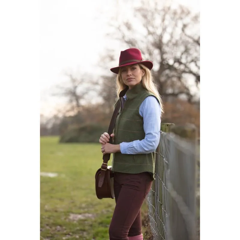 Alan Paine Rutland Ladies Tweed Gilet - Artichoke