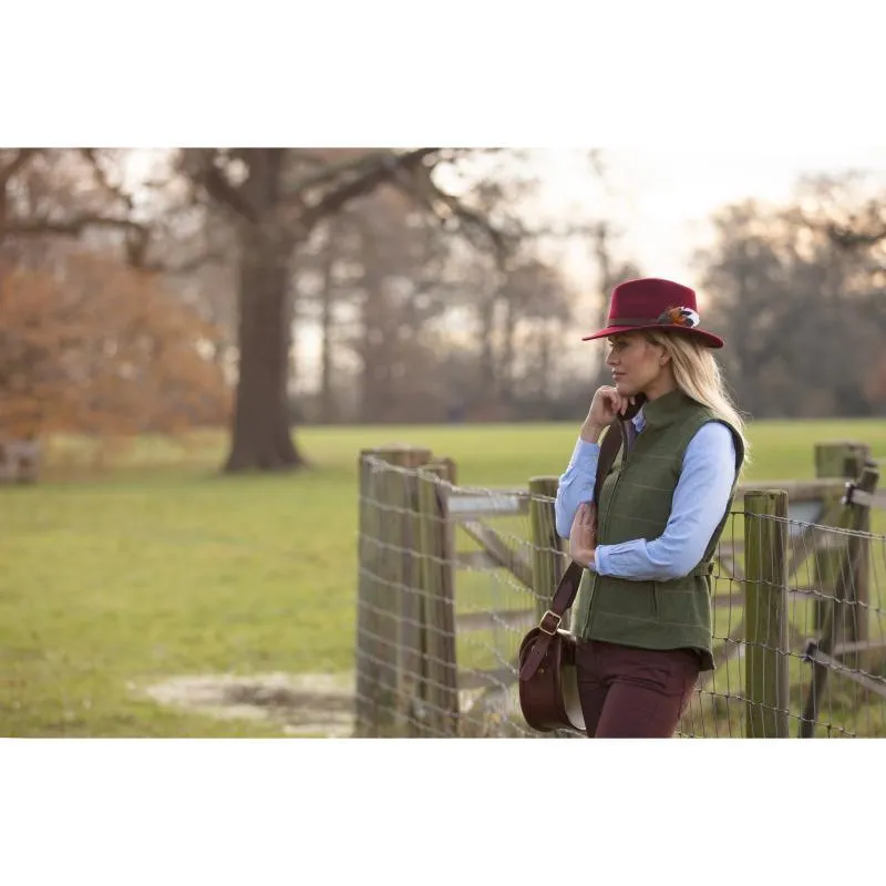 Alan Paine Rutland Ladies Tweed Gilet - Artichoke