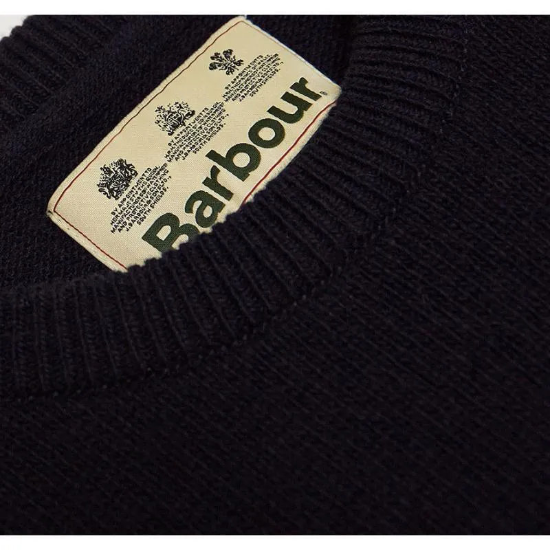 Barbour Nelson Essential Lambswool Crew Neck Mens Jumper - Navy