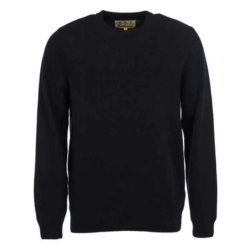 Barbour Nelson Essential Lambswool Crew Neck Mens Jumper - Navy