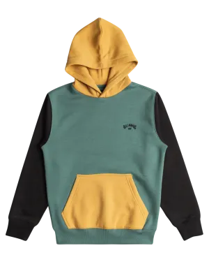 Boys Arch Block Hoodie in Billiard