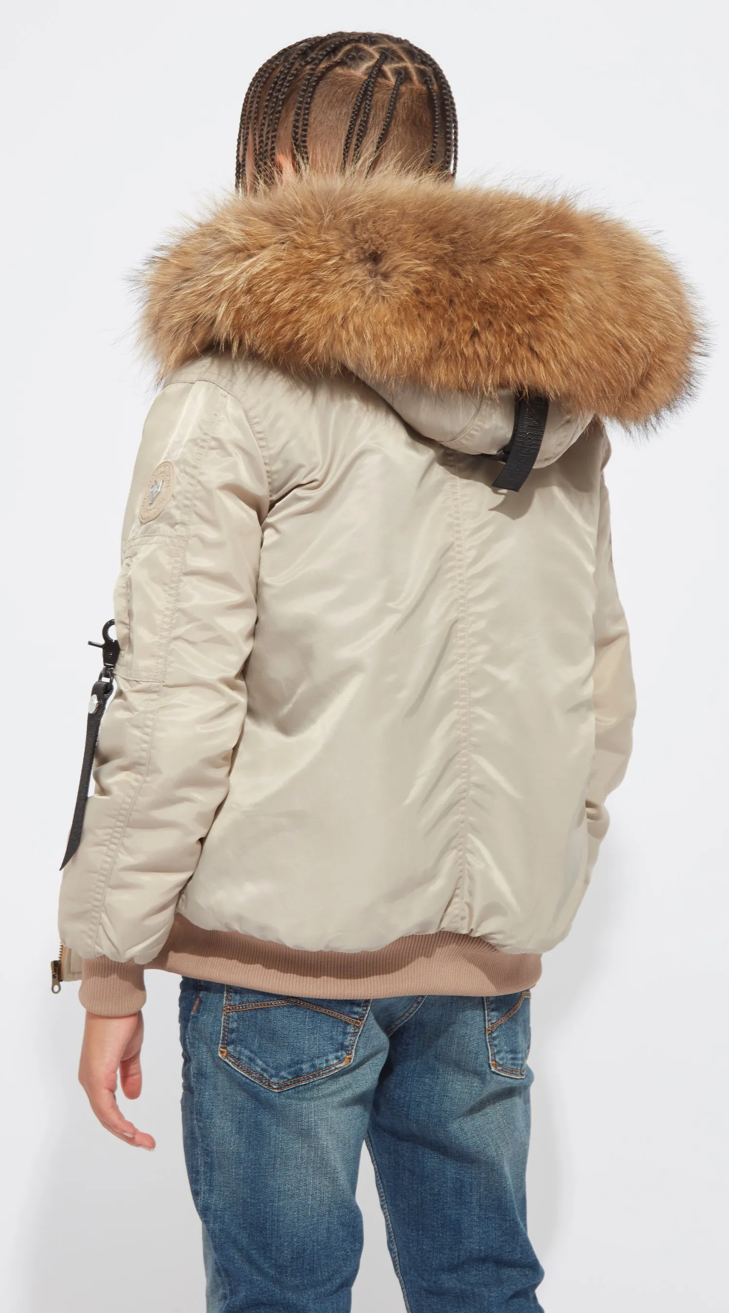 Boys Nude Luxy Fur Bomber