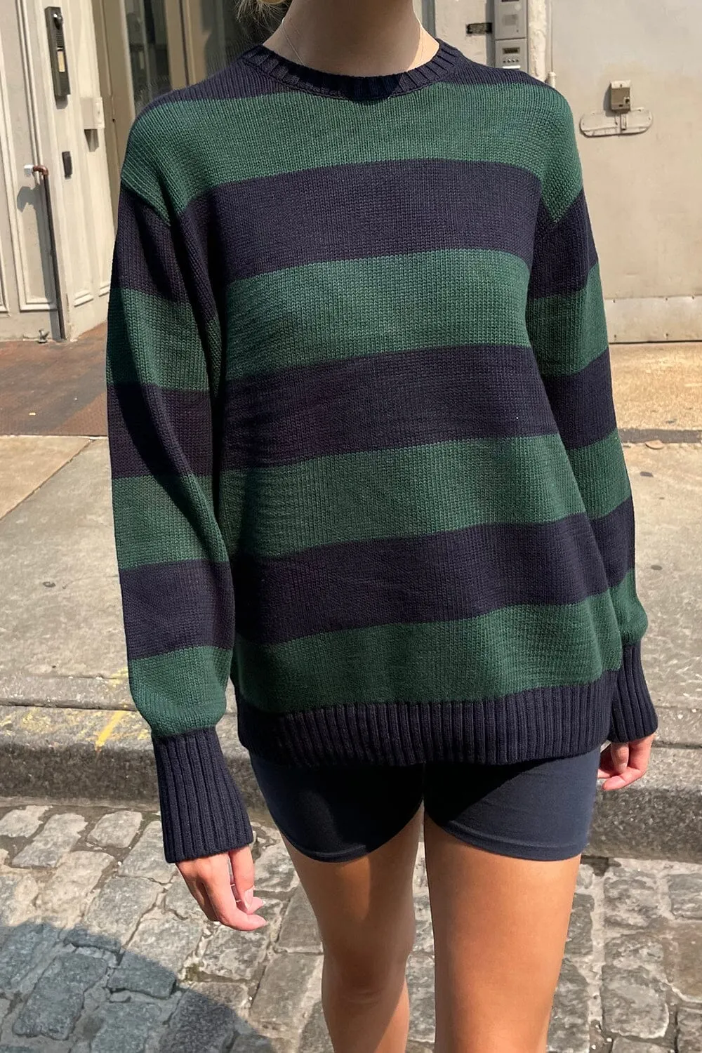 Brianna Cotton Thick Stripe Sweater