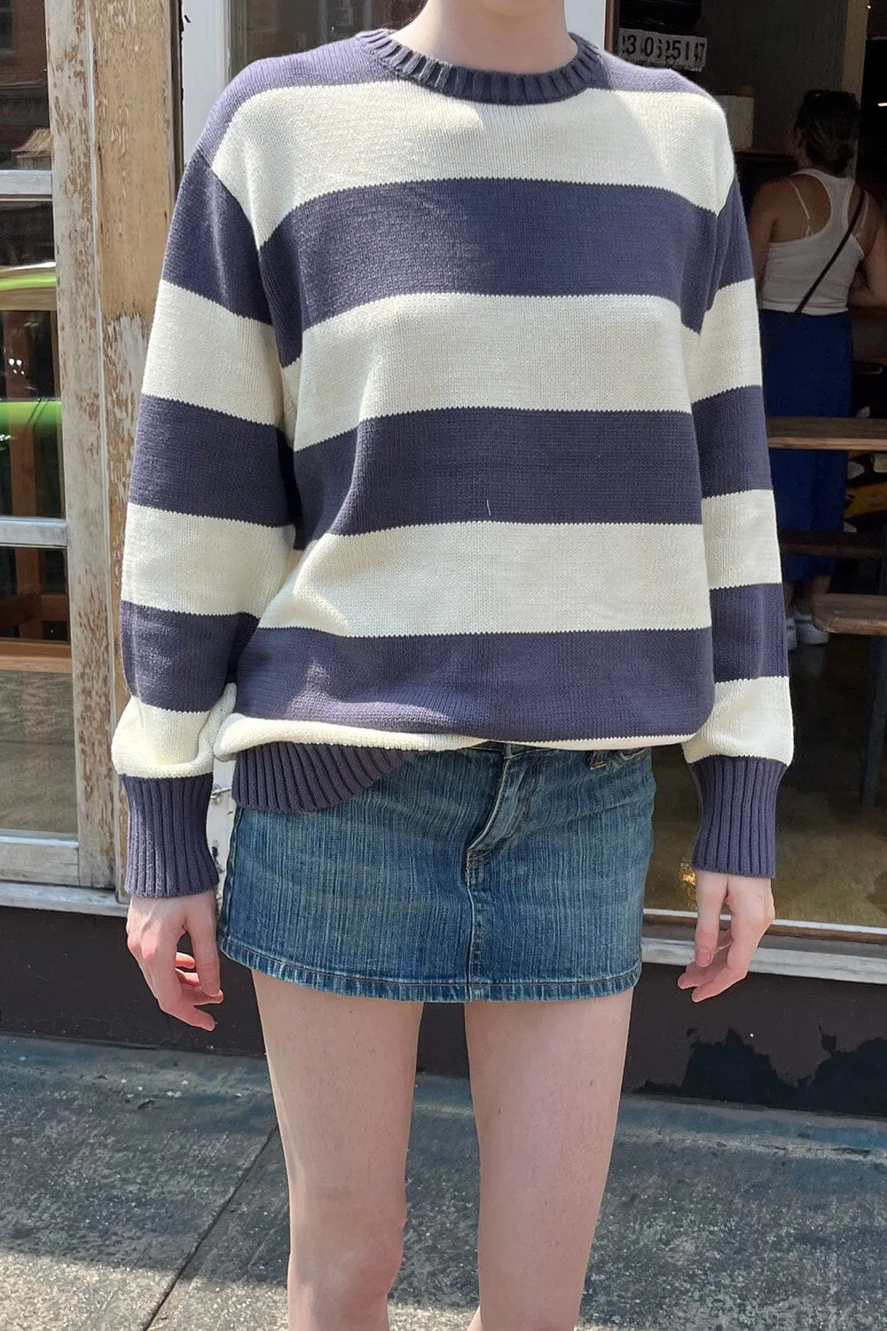 Brianna Cotton Thick Stripe Sweater