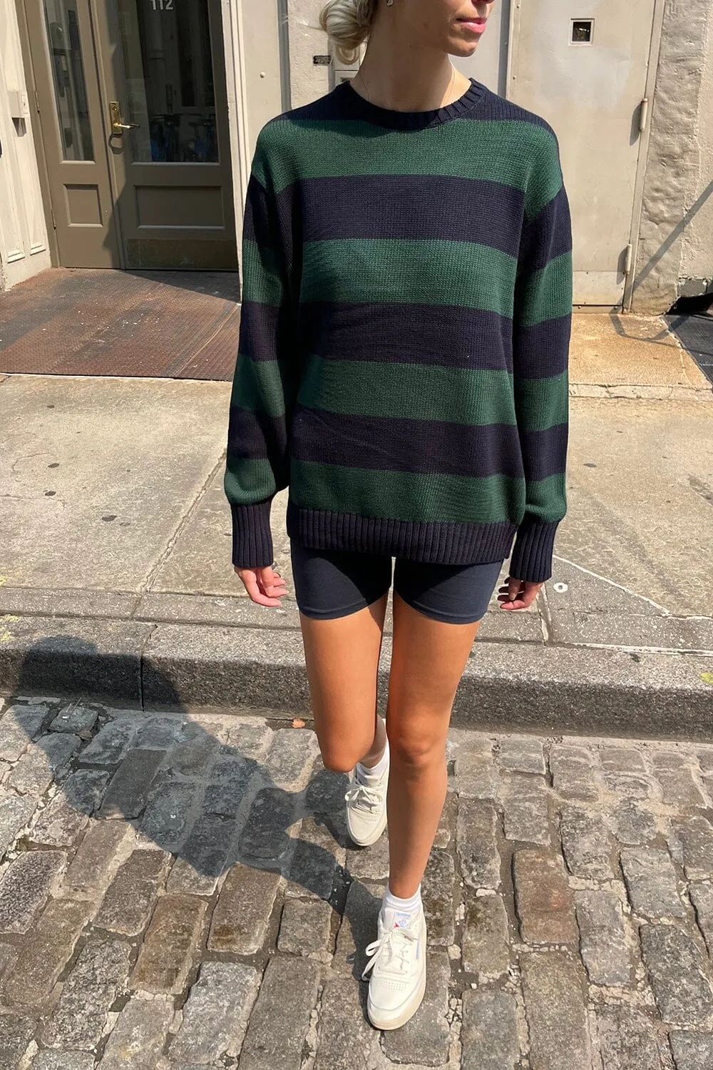 Brianna Cotton Thick Stripe Sweater