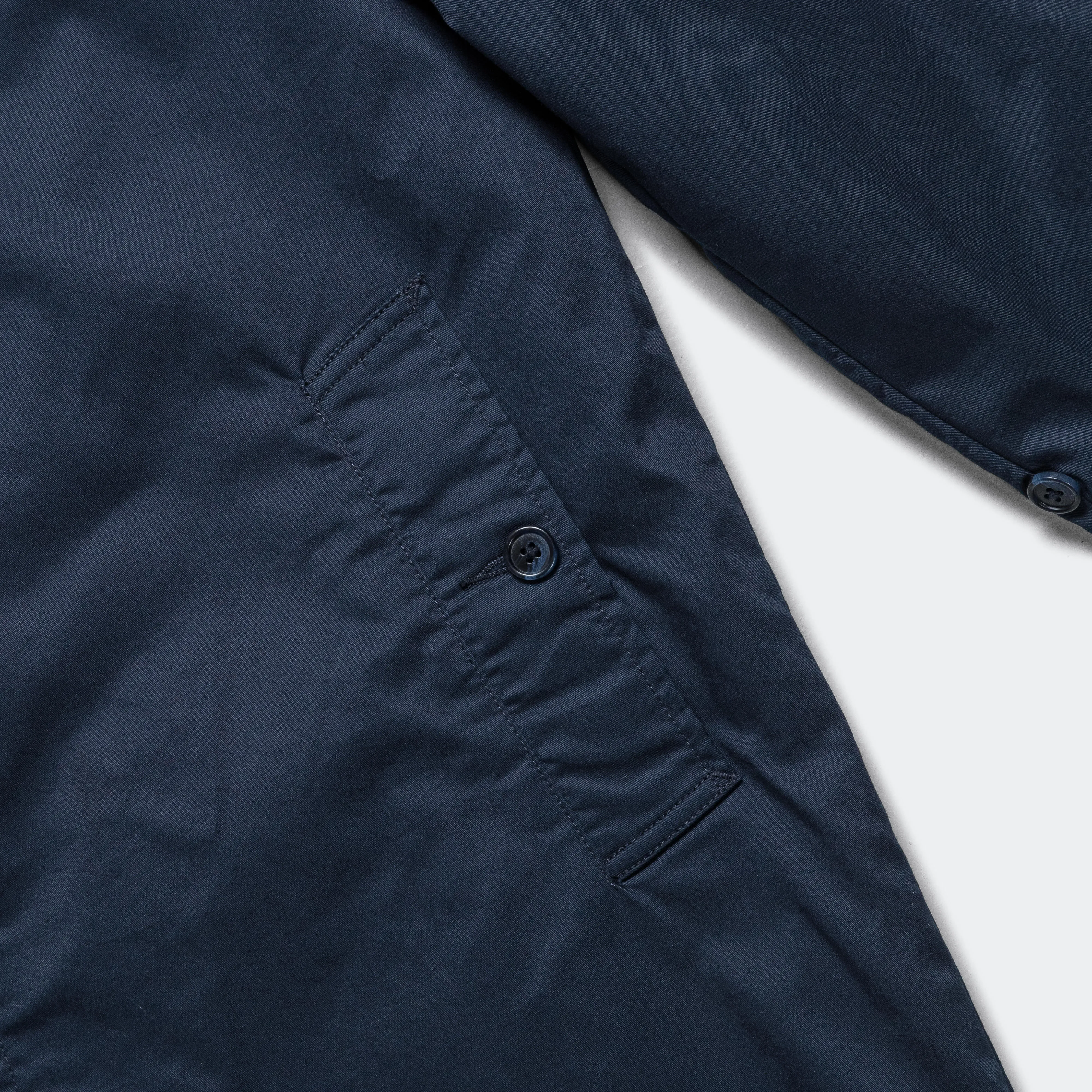 Car Coat - Navy Solotex