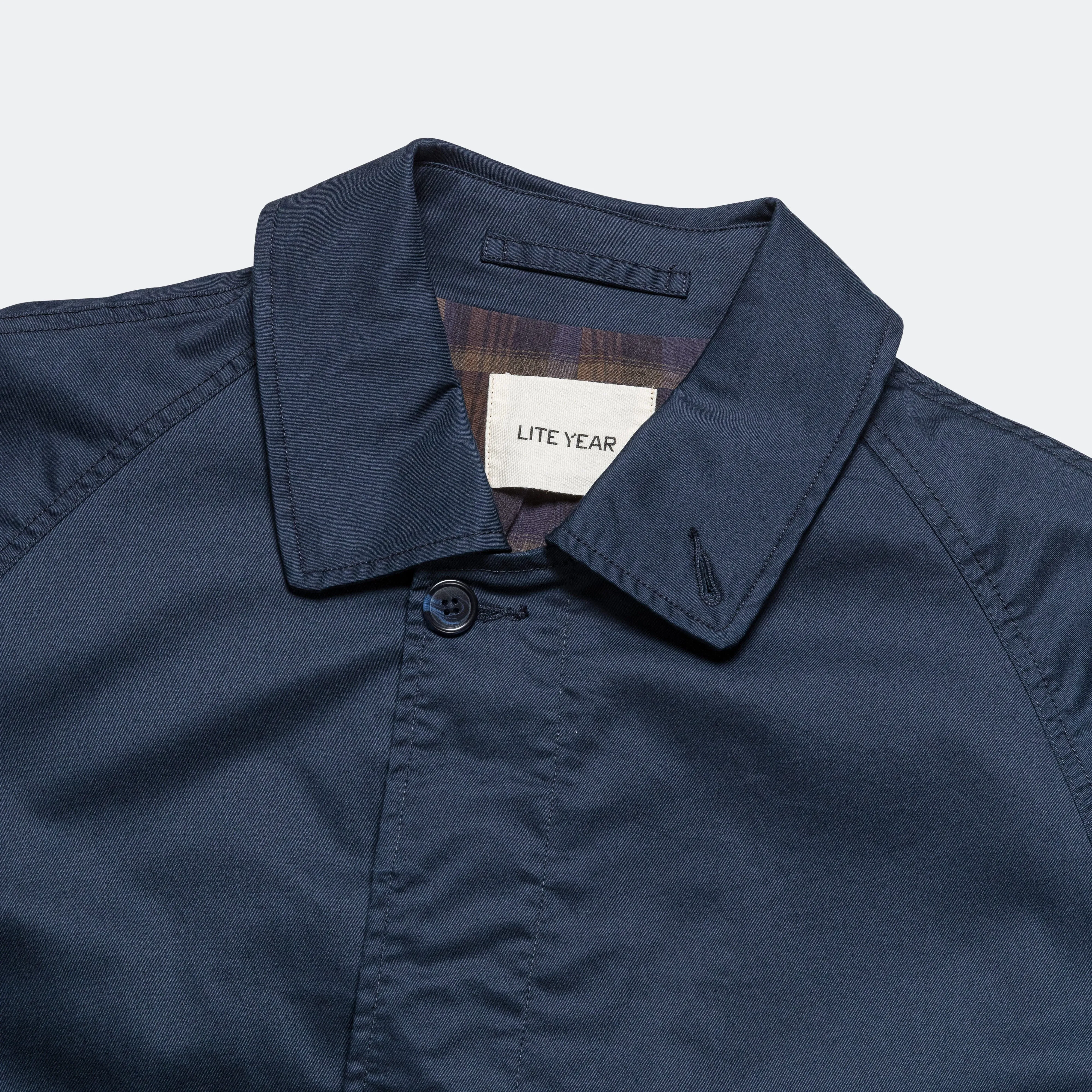 Car Coat - Navy Solotex