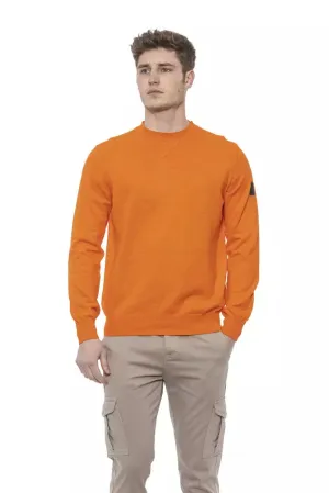 Conte of Florence Orange Cotton Men Sweater