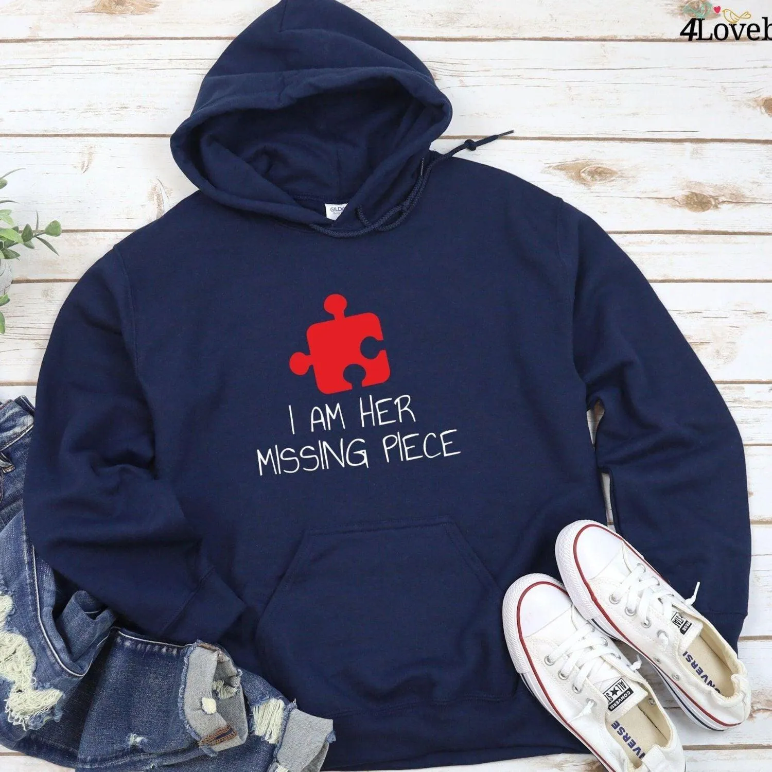 Couple's Matching Set: "I'm Her/His Missing Piece" - Witty & Adorable Outfits, Perfect Gift