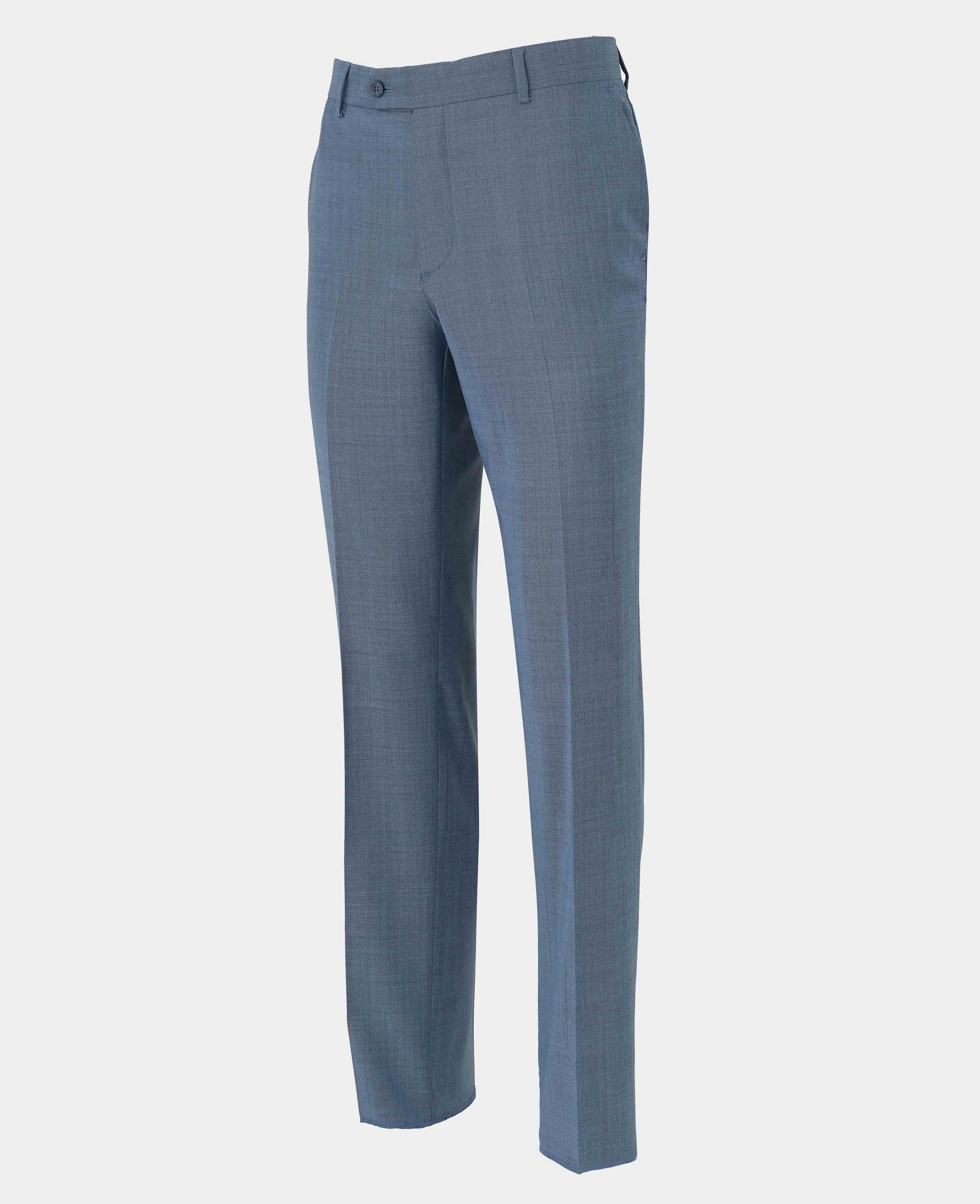 Denim Navy Wool Blend Suit Trousers