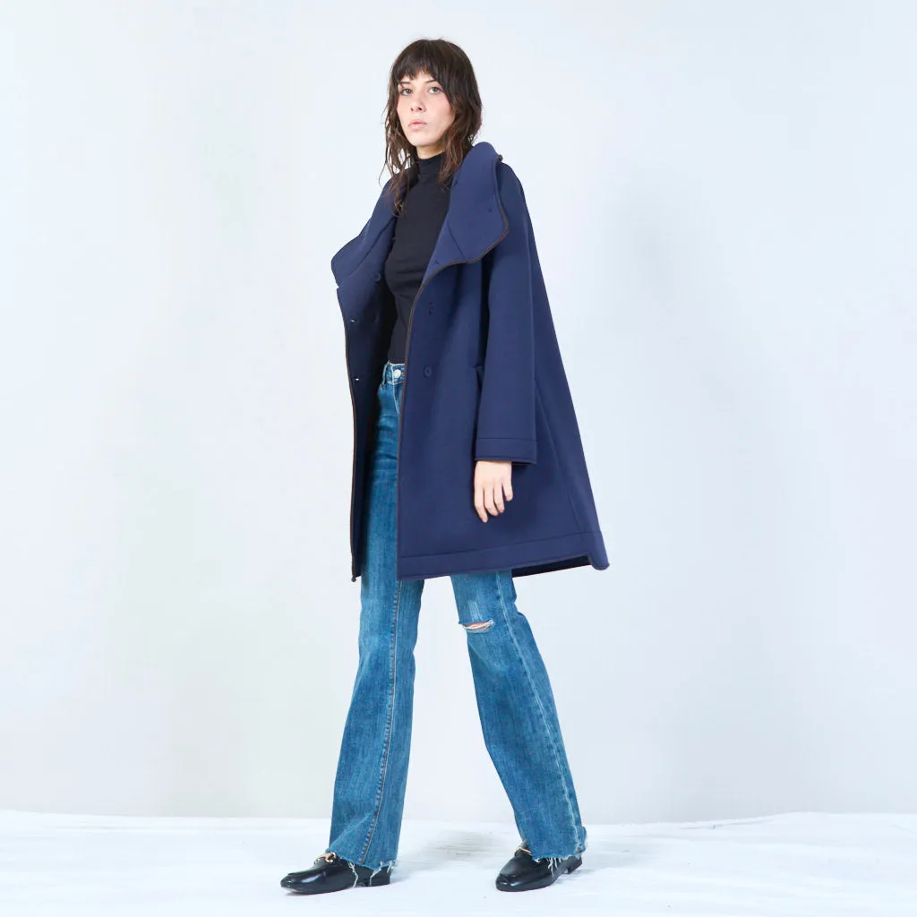 Double-breasted coat with shawl collar wholesale