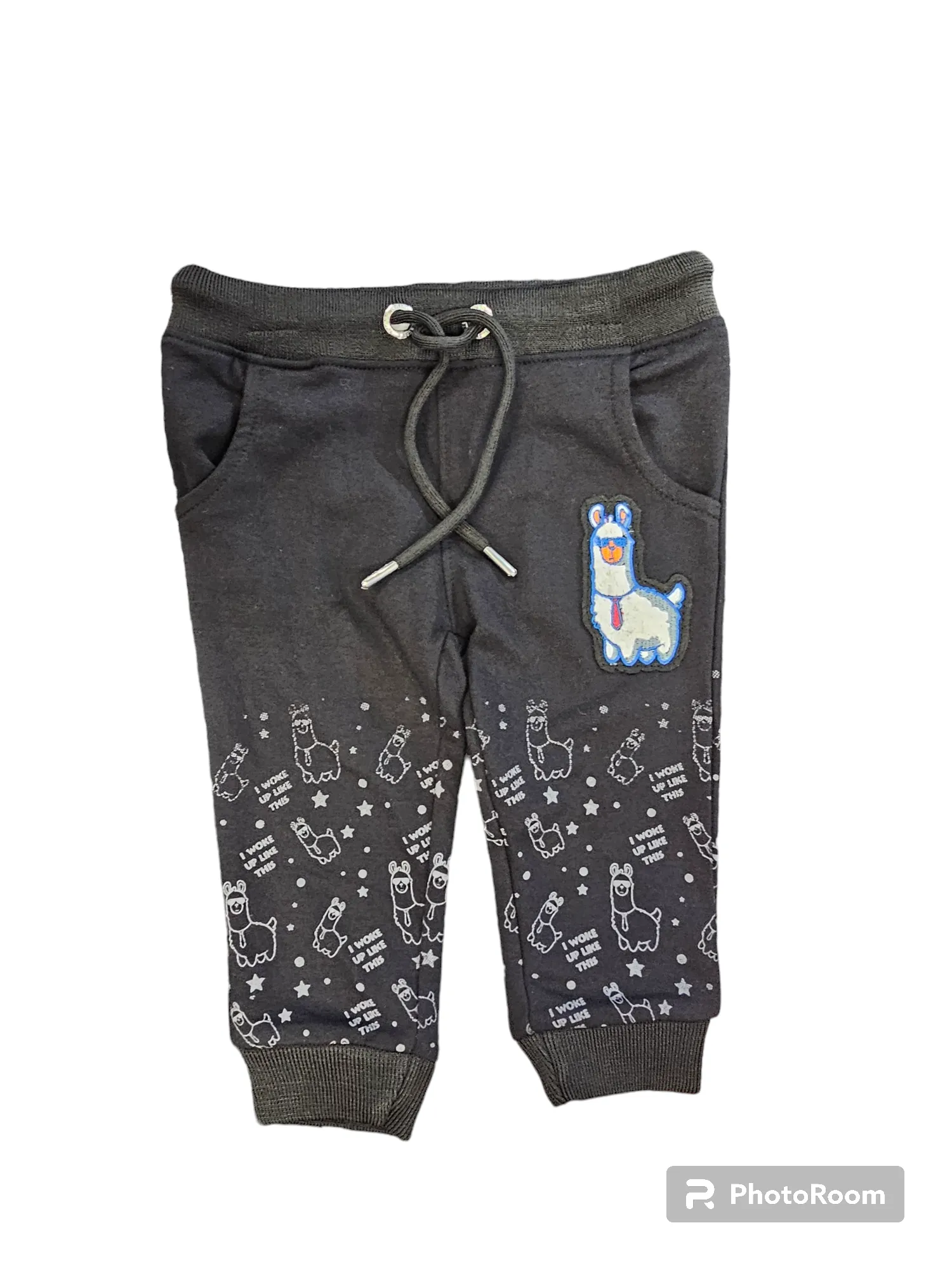 Elite- Infant -Black Sweat Pant- I Woke Up Like This