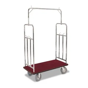 Forbes Industries 2549 48.5" 2549 Specialty Luggage Cart tubular polished Stainless Steel Superstructure