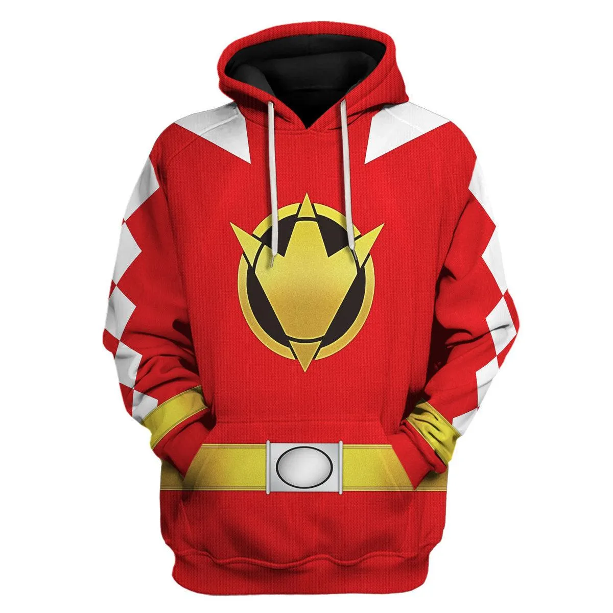 Gearhomie Red Ranger Dino Thunder Hoodies Sweatshirt T-shirt Hawaiian Sweatpants