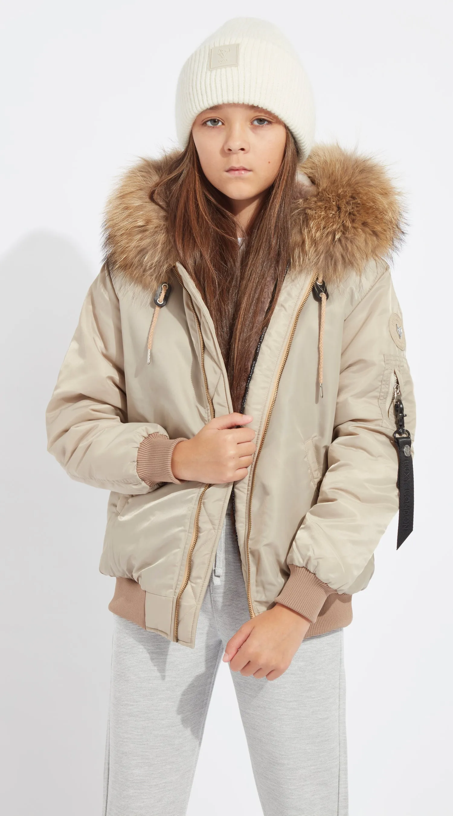 Girls Nude Luxy Fur Bomber