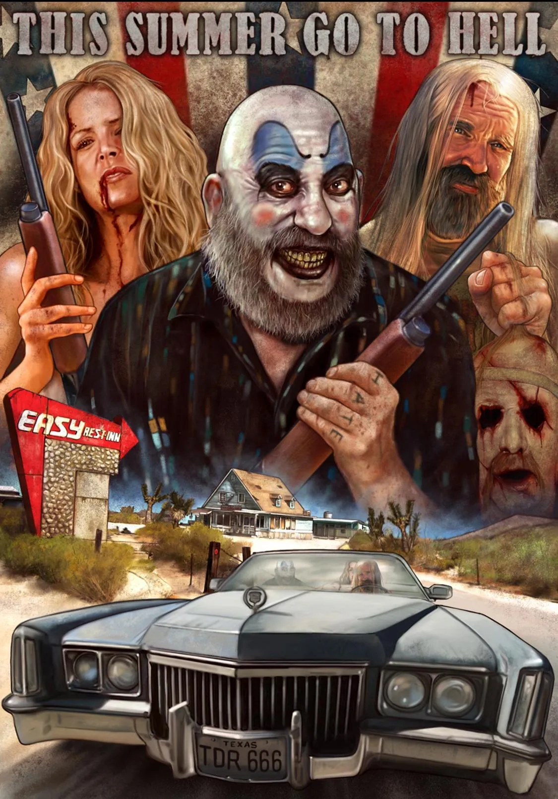 Go to Hell - Devil's Rejects Classic Horror T-Shirt by Peter Panayis