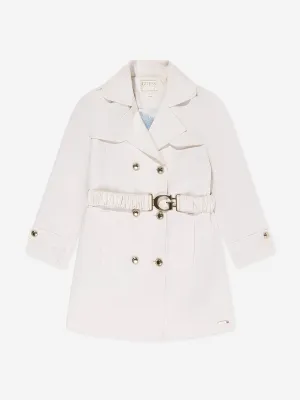 Guess Girls Trench Coat in Ivory