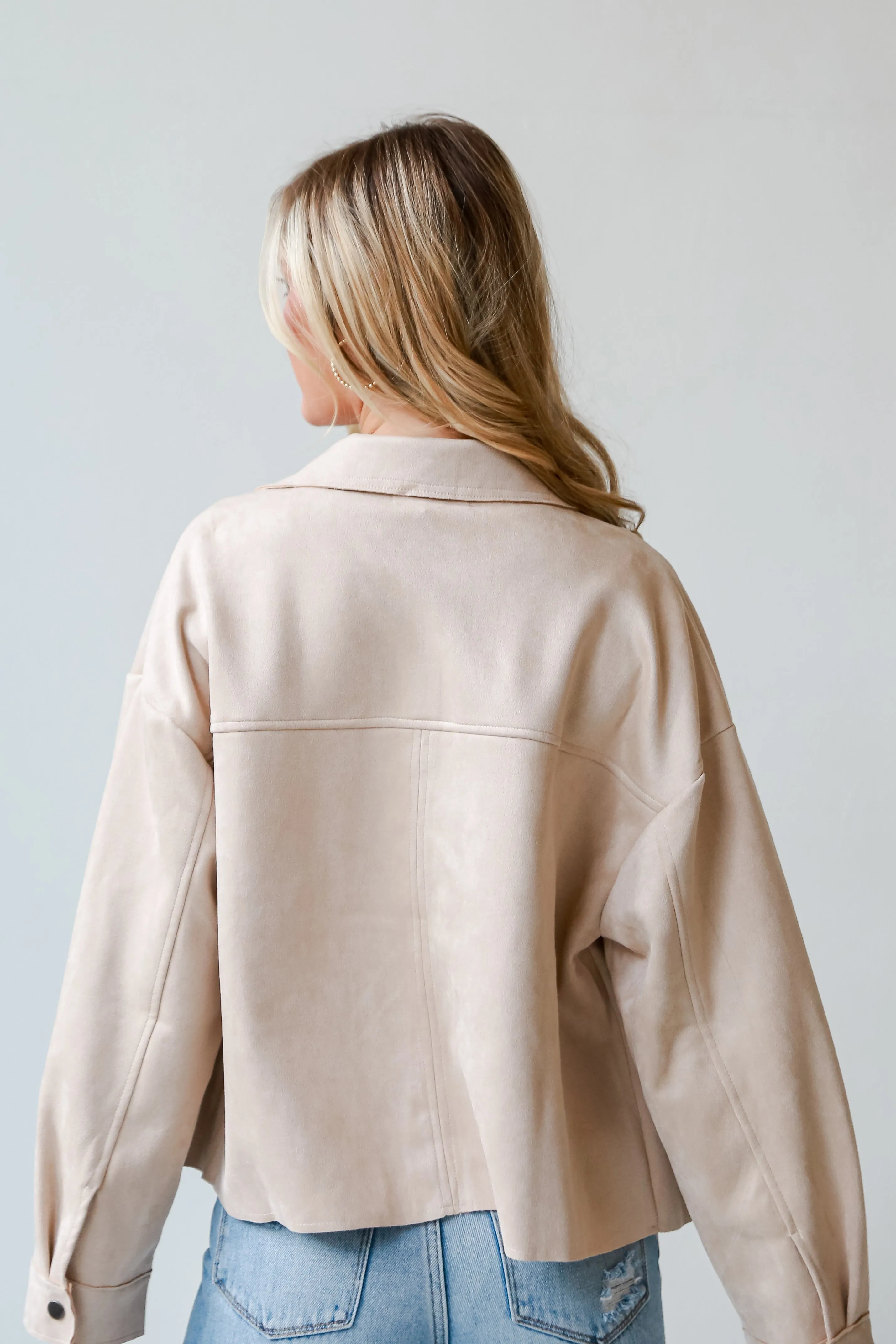 Hadley Cream Suede Cropped Jacket - DOORBUSTER