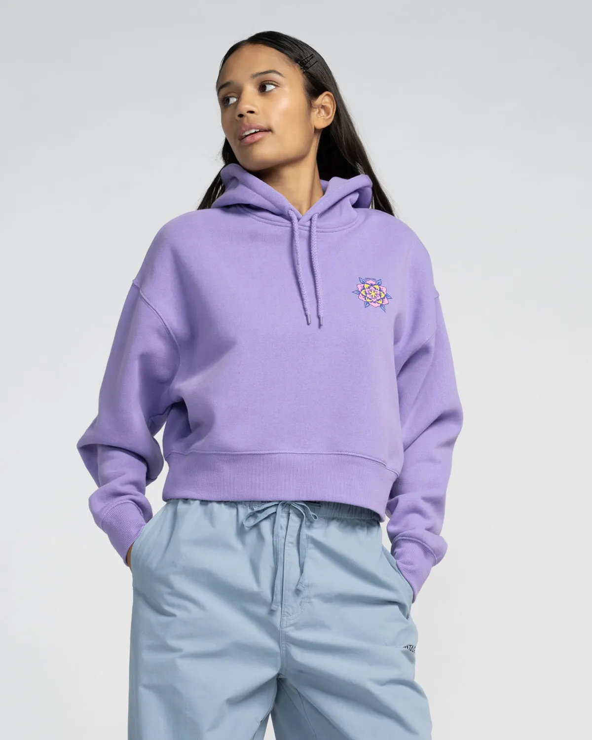 Heart Set Hoodie in Meta Mauve