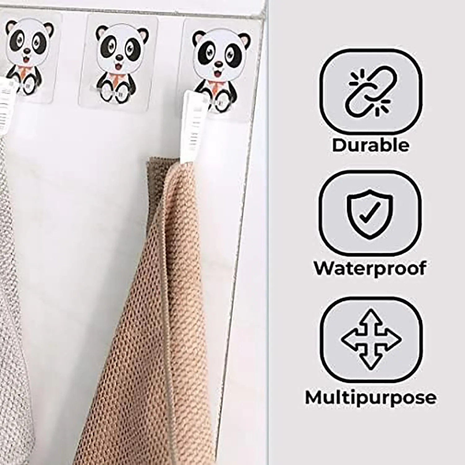 Homestic Pack of 20 Hooks for Wall|Durable & Rust-Proof|Self Adhesive Hook|Multipurpose Hooks for Bathroom, Kitchen||KR-14|Transparent