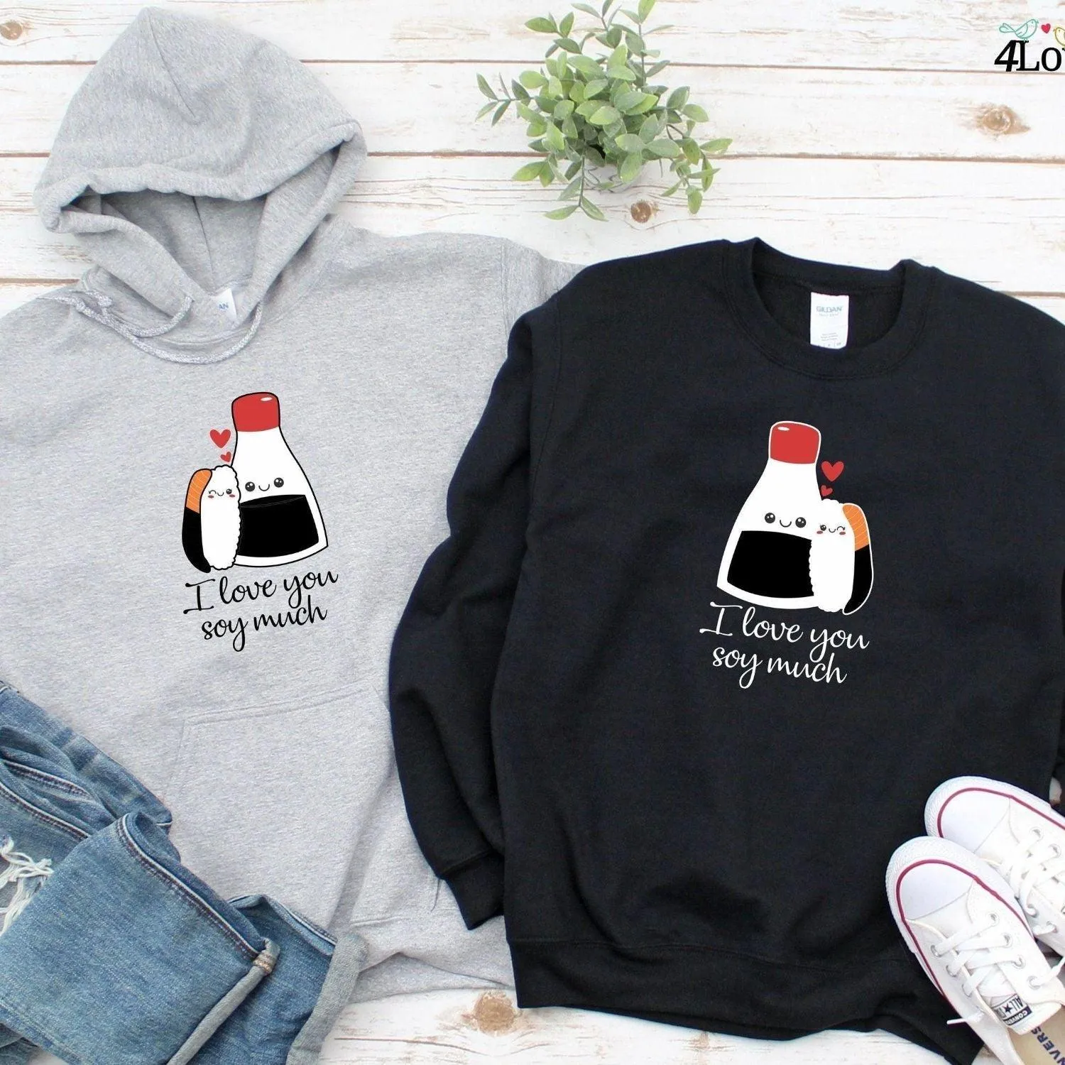 I Love You Soy Much Matching Outfits - Perfect for Food Lovers & Casual Style Enthusiasts