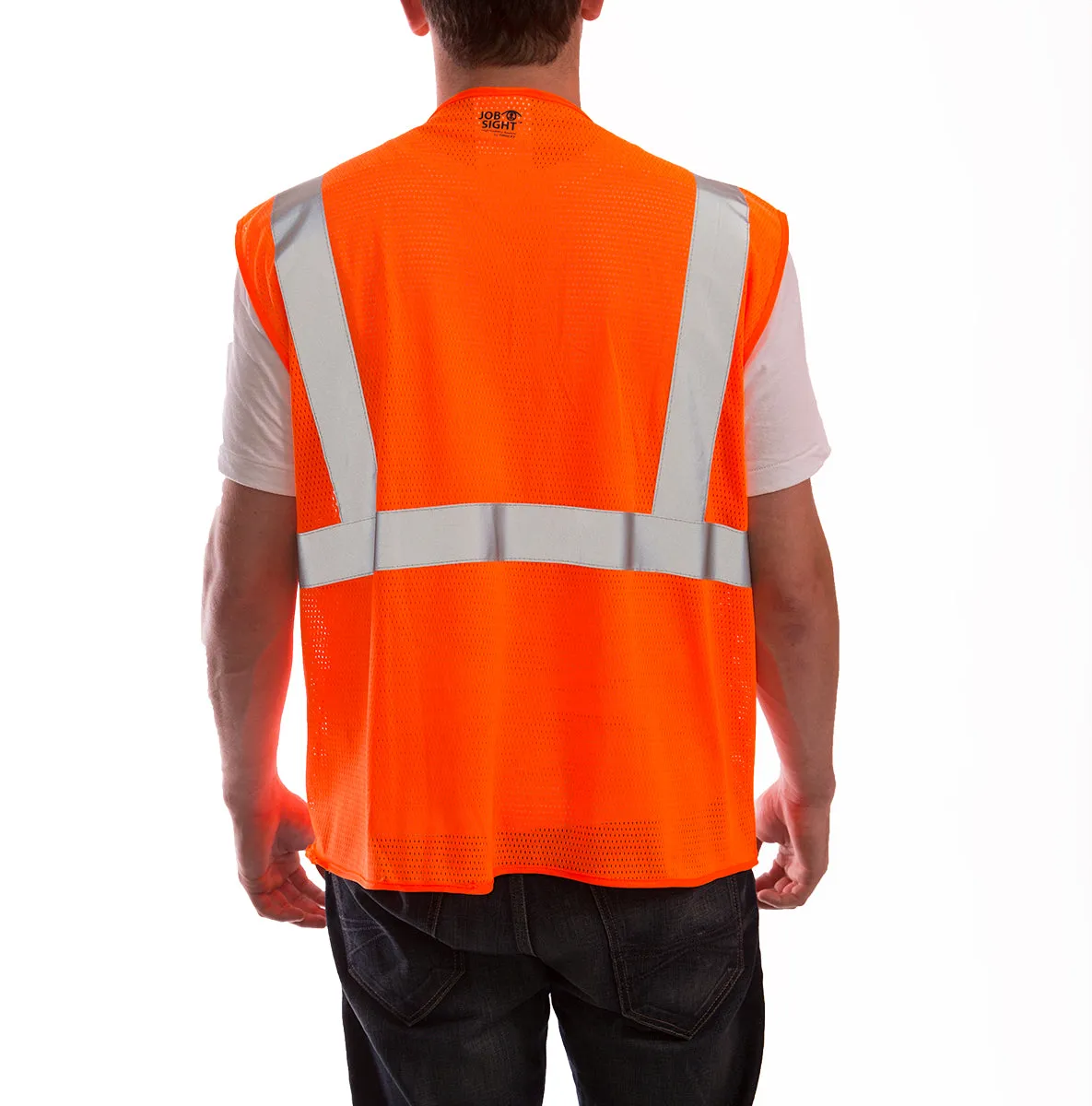 Job Sight Class 2 Zip-Up Mesh Vest