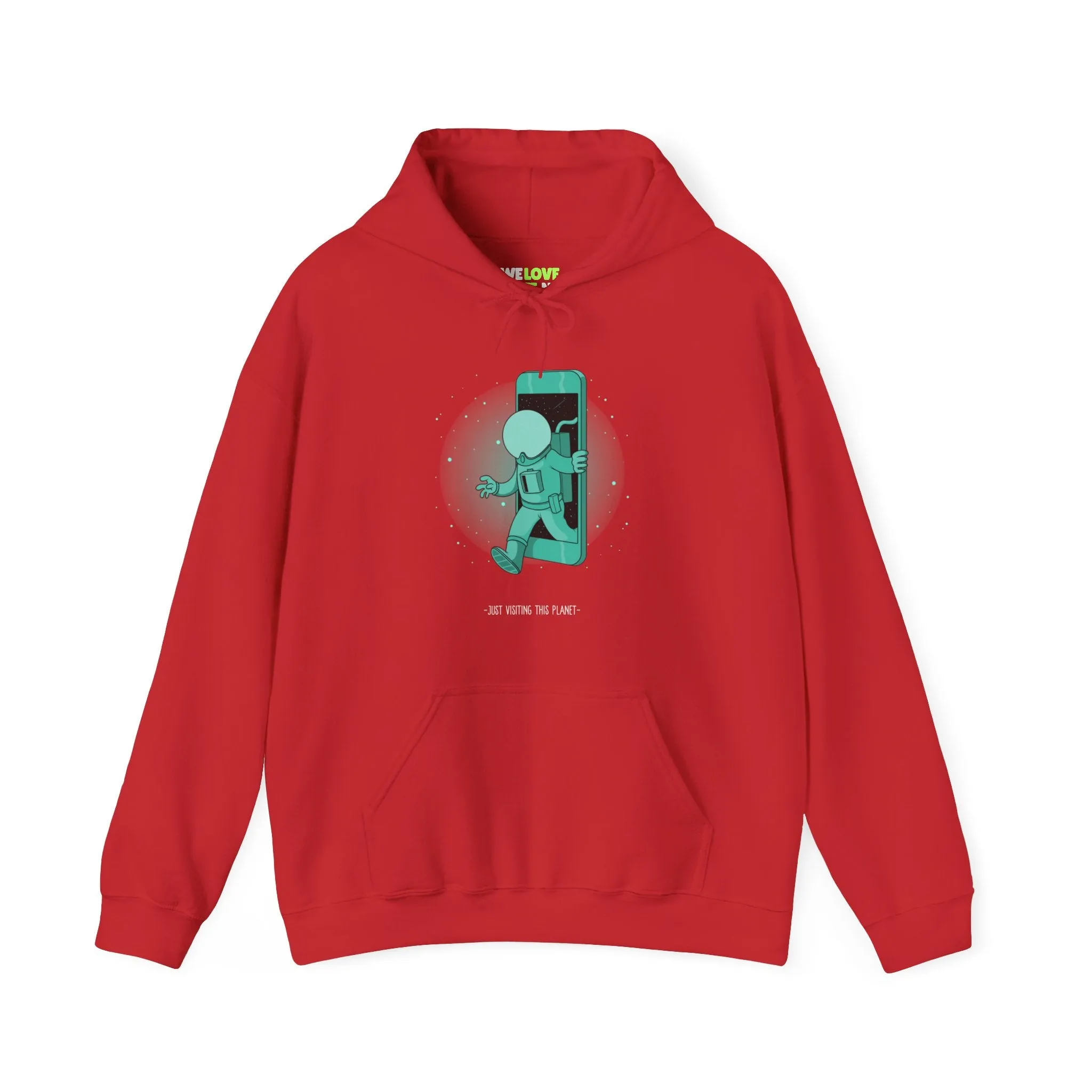 Just Visiting This Planet Funny Sci-Fi Hoodie