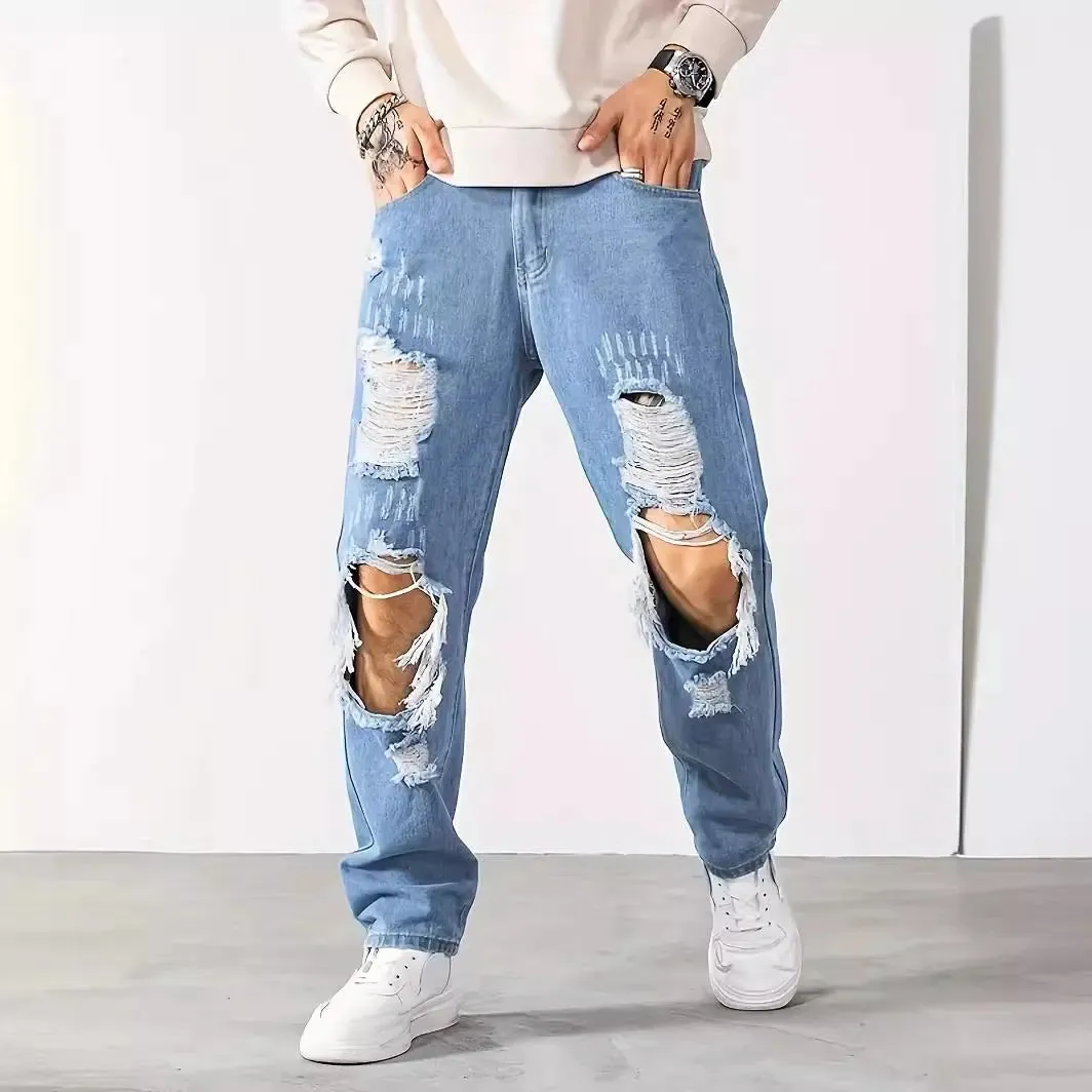 Korean Style Ripped Cropped jeans