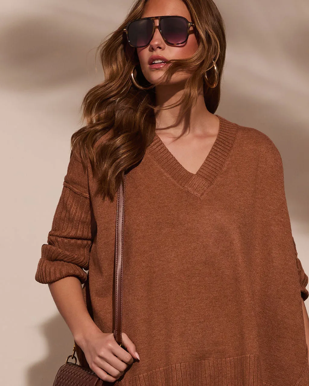 Lela Slouchy V Neck Sweater