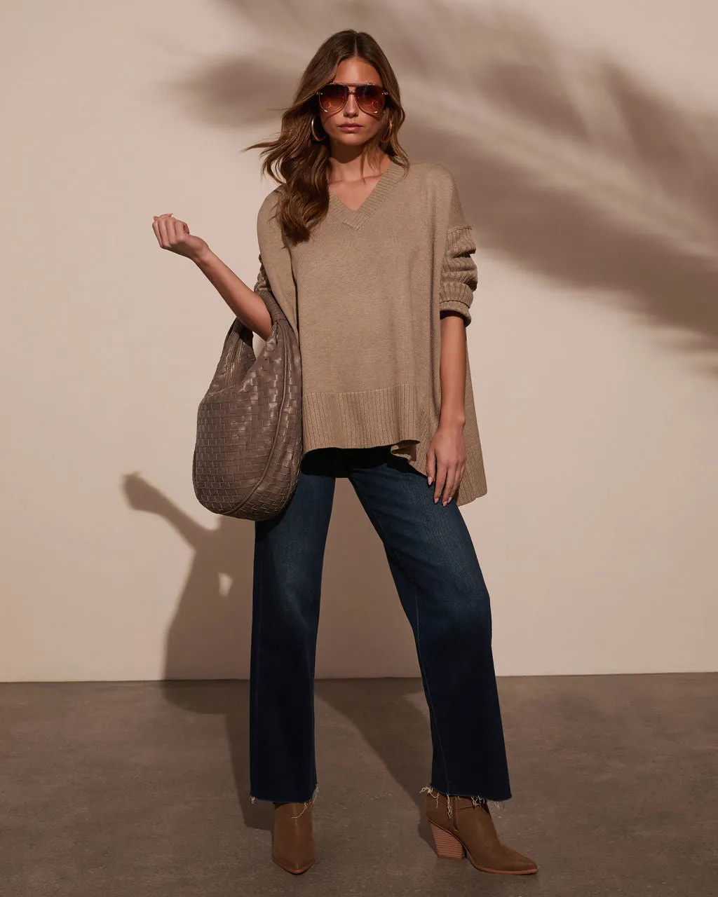 Lela Slouchy V Neck Sweater