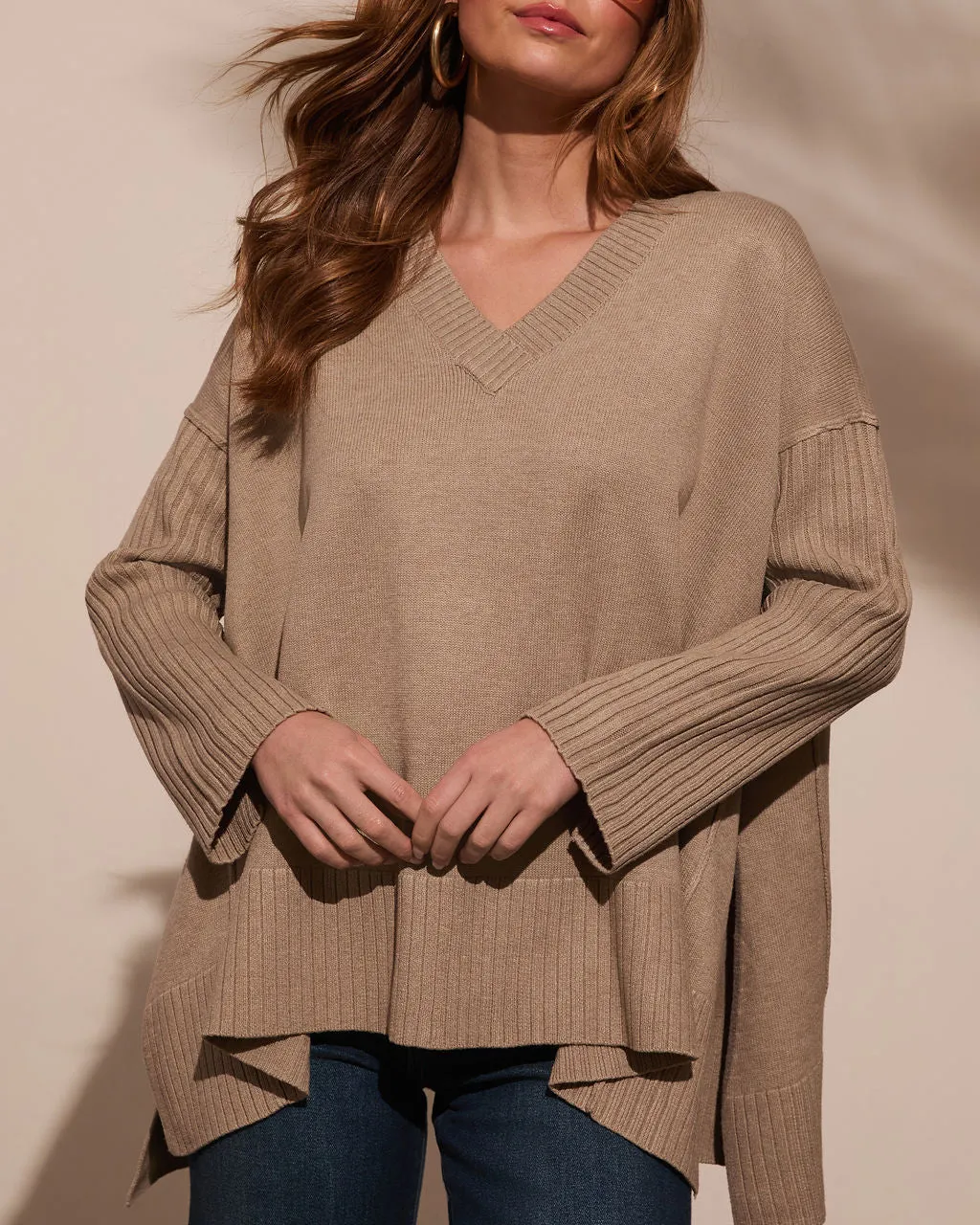 Lela Slouchy V Neck Sweater