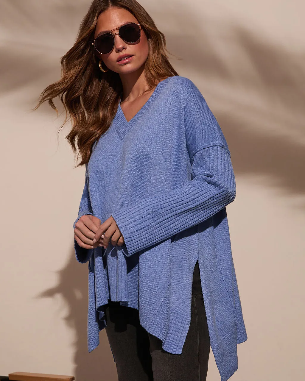 Lela Slouchy V Neck Sweater