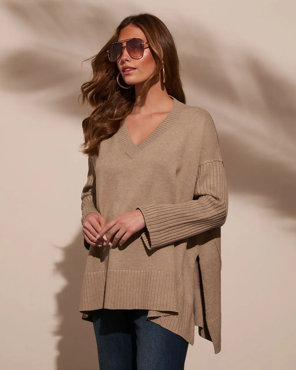 Lela Slouchy V Neck Sweater