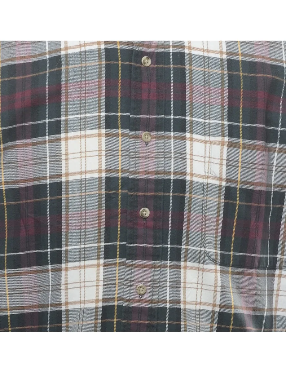 Long Sleeved Checked Shirt - XL