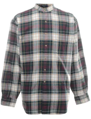 Long Sleeved Checked Shirt - XL