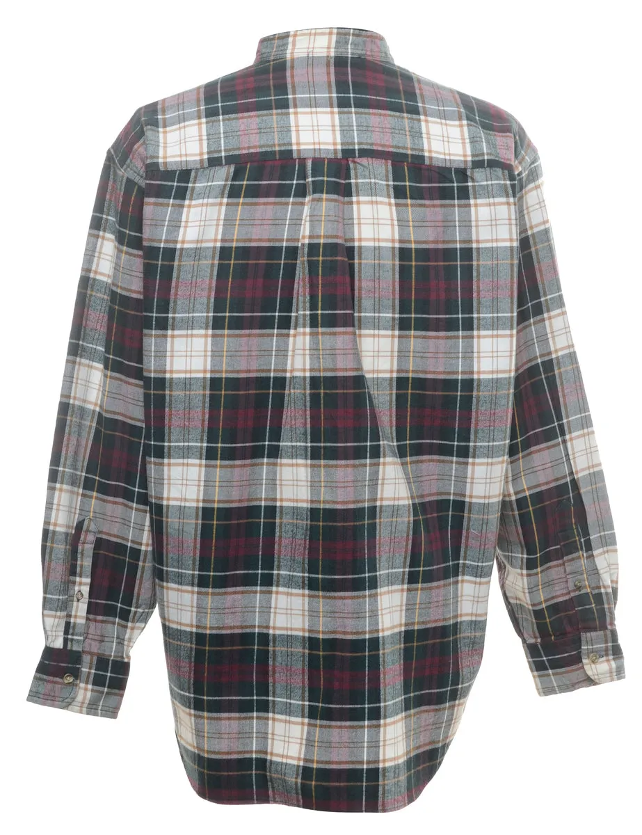 Long Sleeved Checked Shirt - XL