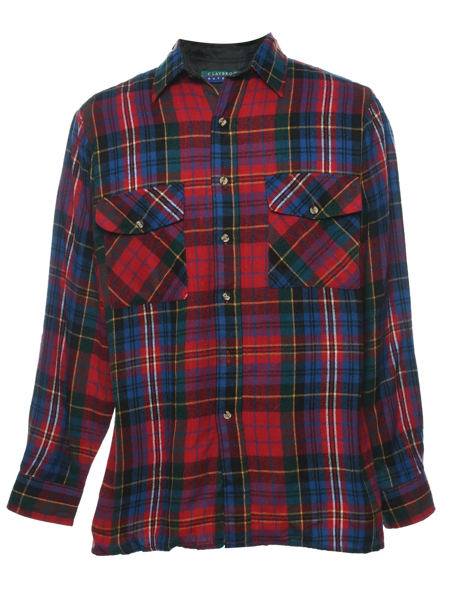 Long Sleeved Multi-Colour Classic Checked Shirt - M