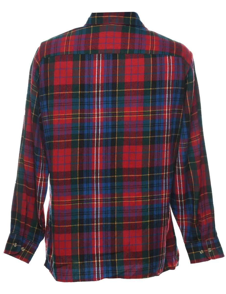 Long Sleeved Multi-Colour Classic Checked Shirt - M