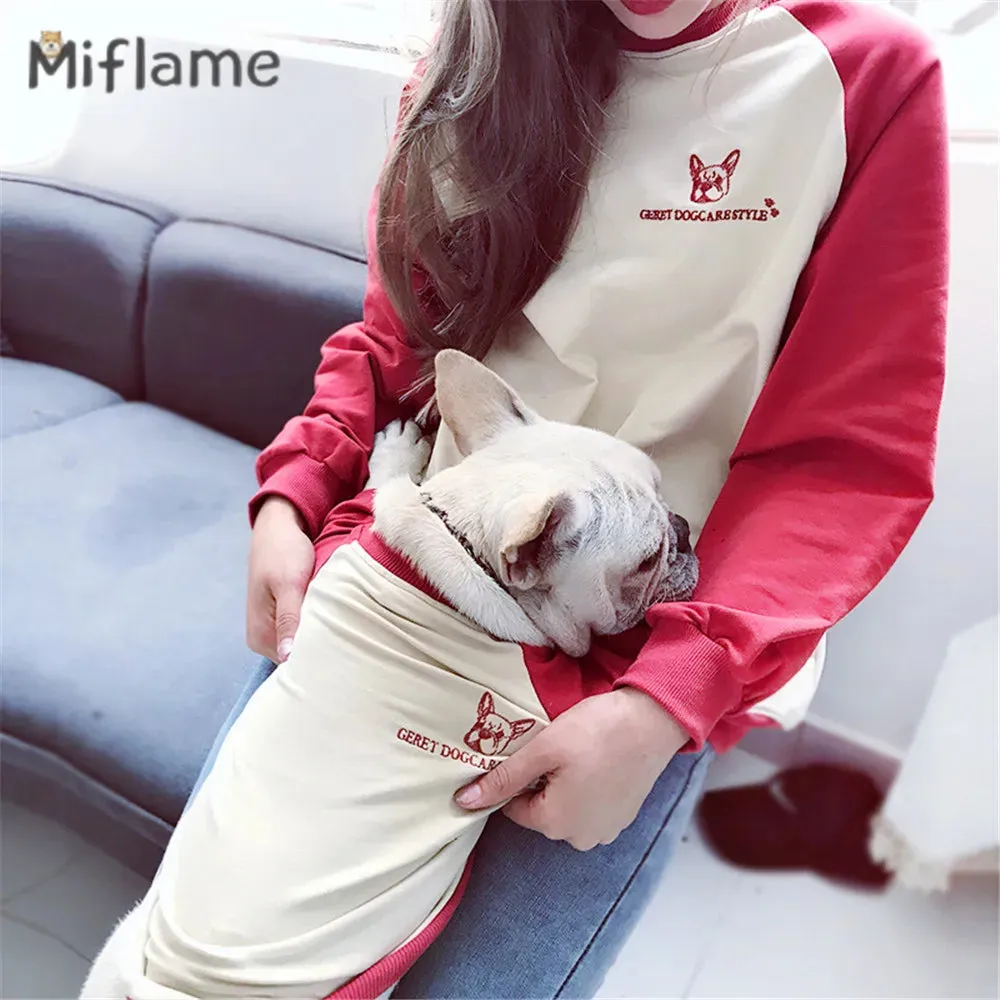 Matching Family Clothes For Pet And Owner French Bulldog Logo Long-Sleeved