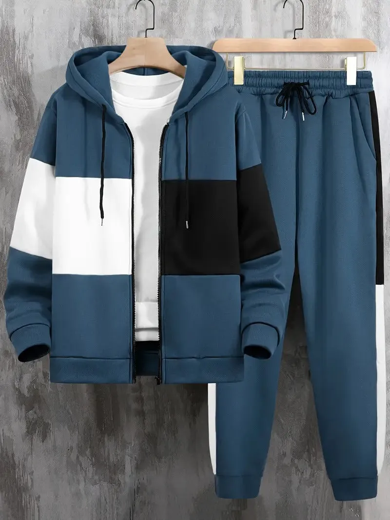 Men's Athletic Color Block Tracksuit