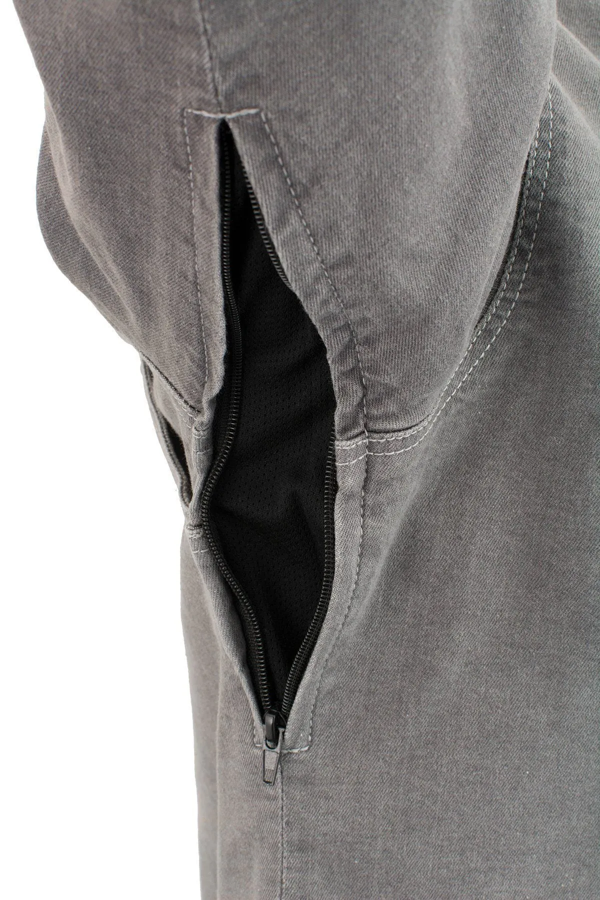 Milwaukee Performance-MPM1621-Men's Grey Armored Denim Biker Shirt w/ Aramid® by DuPont™ Fibers