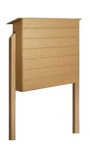 Outdoor Message Center Cork Board 32 x 48 with Posts | Eco-Design, Single Door, LEFT Hinged Info Board