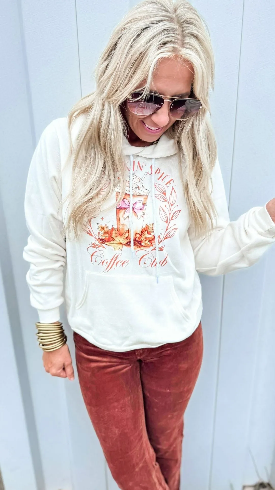 Pumpkin Spice Coffee Club Graphic Hoodie* - Final Sale