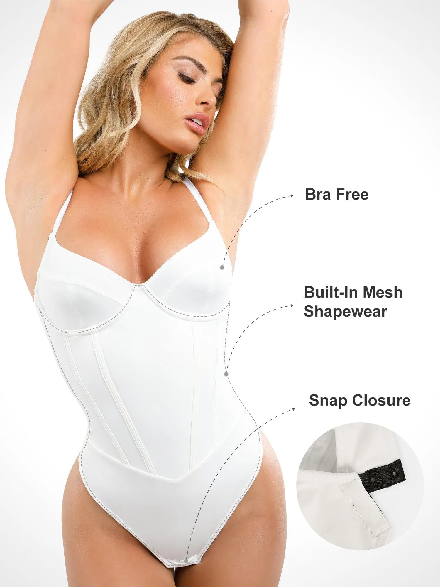 Shapewear Tummy Control Corset Thong Bodysuit