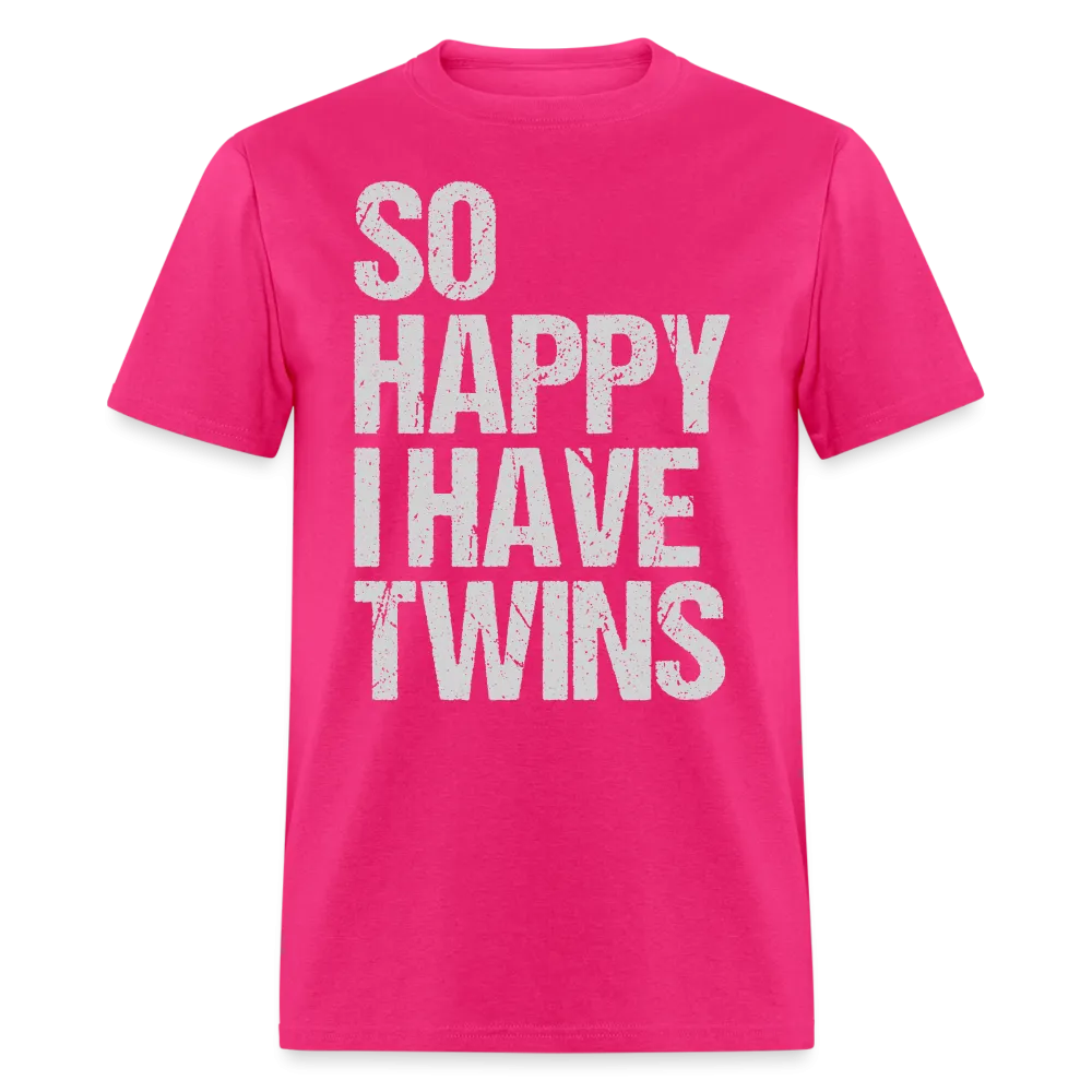 So Happy I Have Twins T-Shirt (Proud Twin Parent Tee)