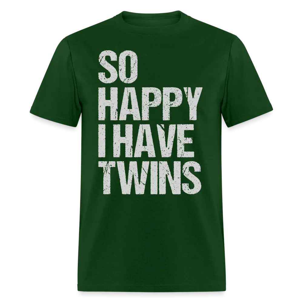 So Happy I Have Twins T-Shirt (Proud Twin Parent Tee)