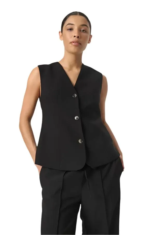 Soaked Womens Eureka Waistcoat Black